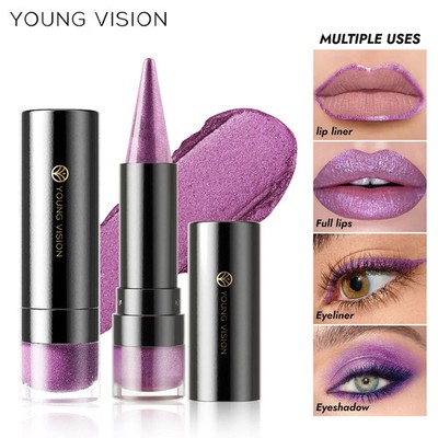 6 Color Matte Pearl Shimmer Dual Effect Waterproof Non Transfer Lipstick