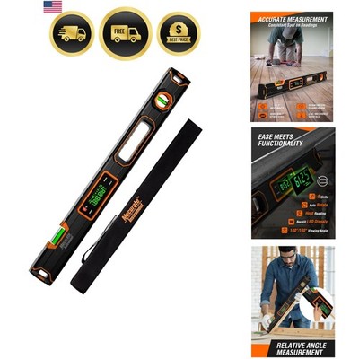 Mecurate 24-Inch Digital Level, Professional Smart Precision Torpedo Level Tool,