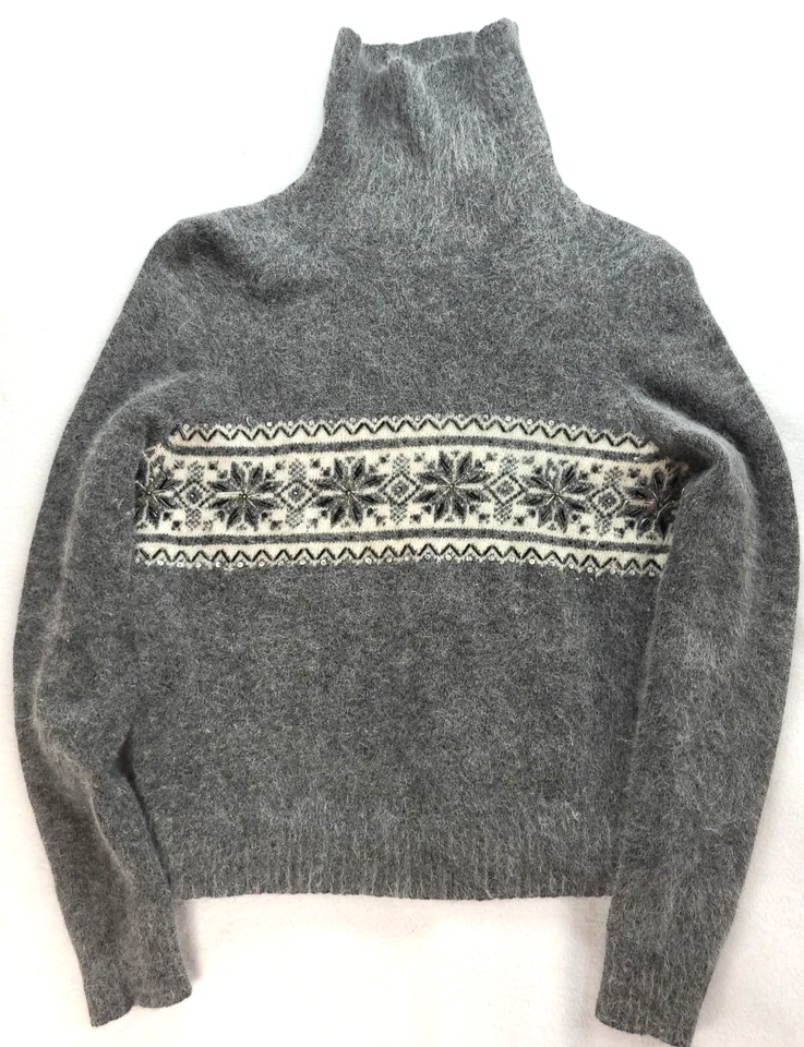 Suéter De Colección Paul Harris Diseño Mujer Pequeño Lana de Cordero Mezcla Angora Embellecido Pequeño Foto 3 de 4