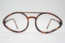 Vintage Glasses GIANNI VERSACE 817 Brown Silver Oval Frame Eyeglasses