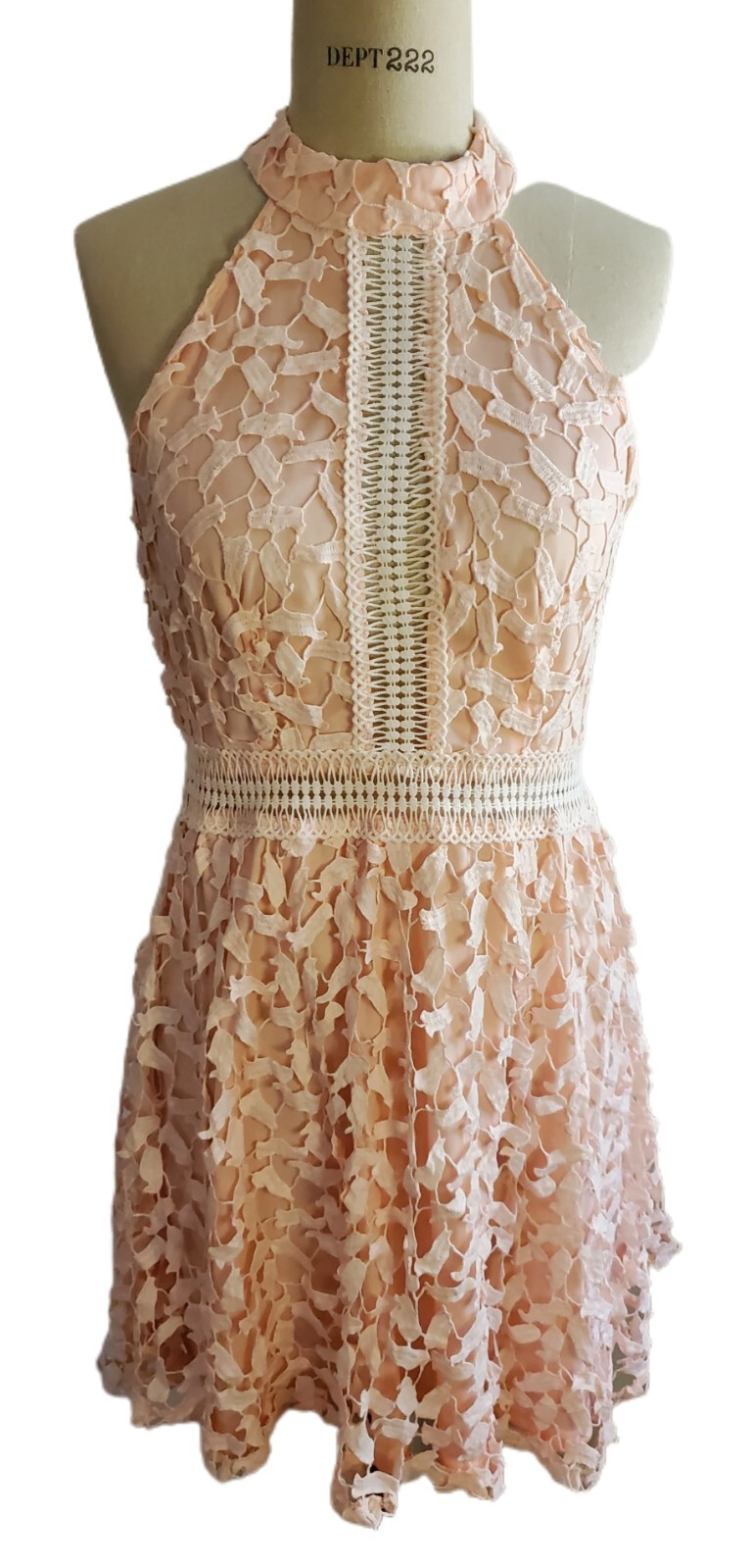 Xtaren Pink Lace Halter Party Dress Size 2
