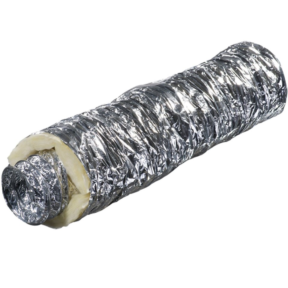 315/10mm Insulated Flexible Aluminium Ducting Air Vent Pipe for