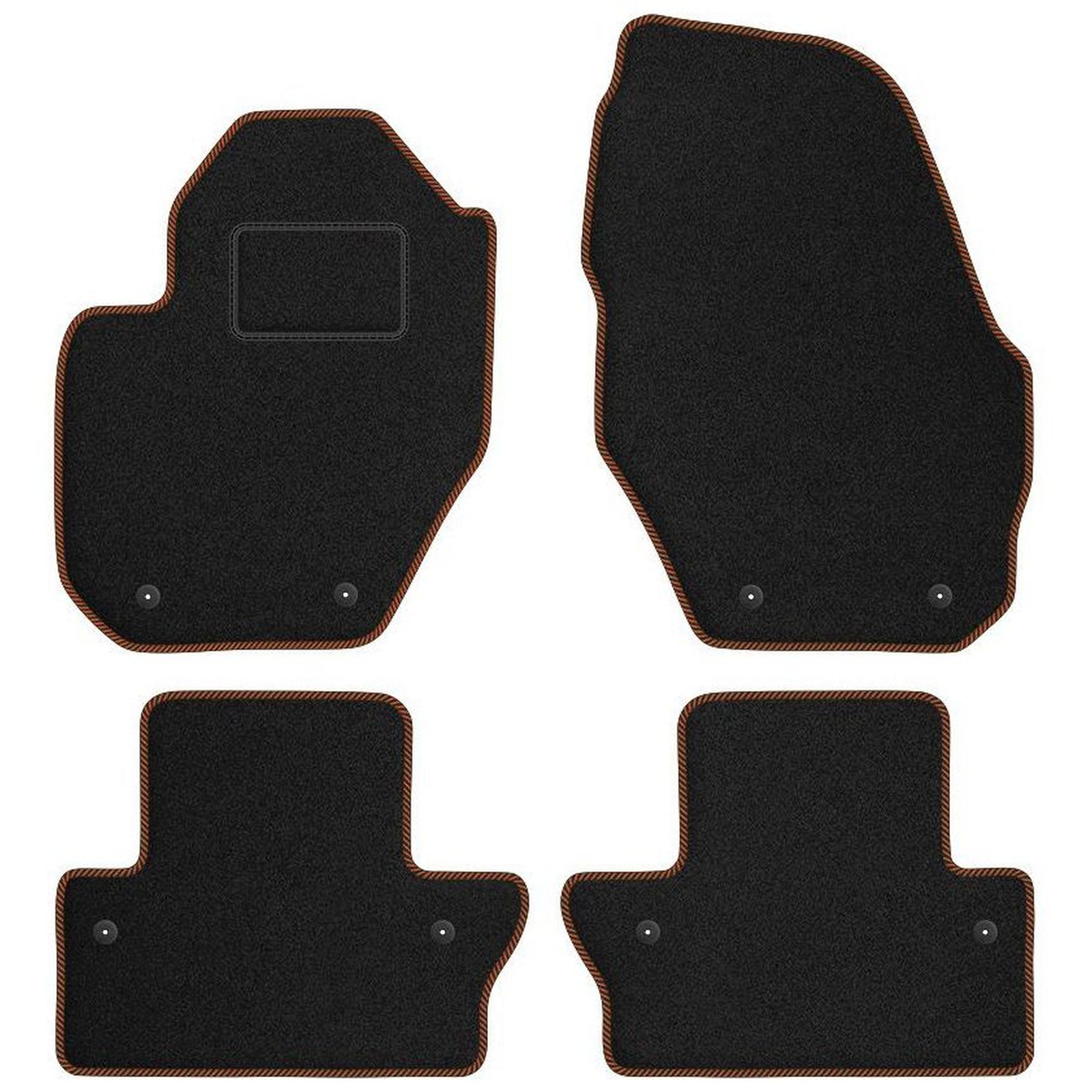 Tapis de sol marron Volvo S60 II 2010-2018 moquette velour STREAK