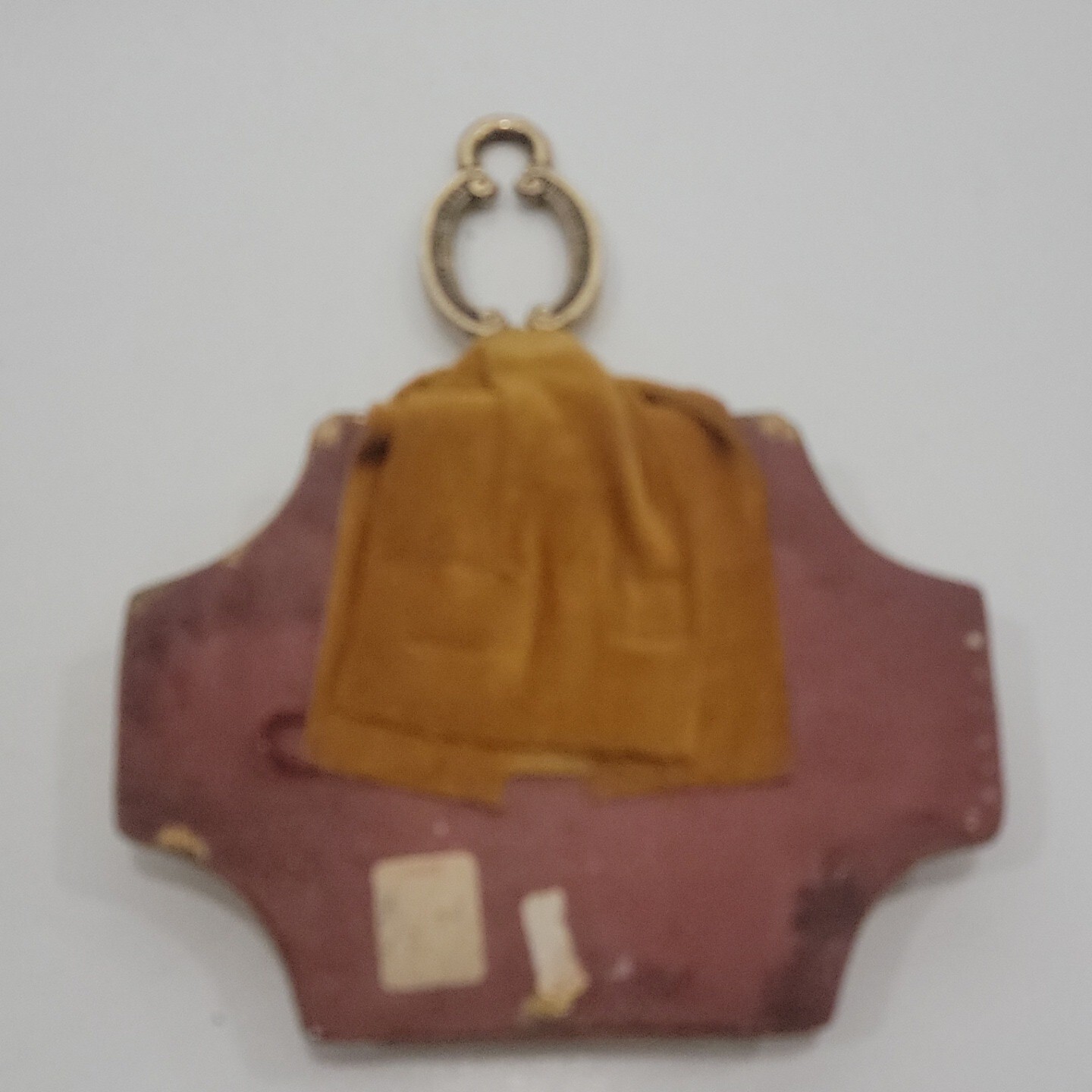 MCM Jaru Plaster & Gold Velvet Art Plaque With Cupids & Portrait Medallion