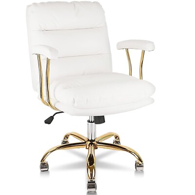 Ergonomic Home Office Desk Chair Comfortable Leather Computer Chairs for Bedroom