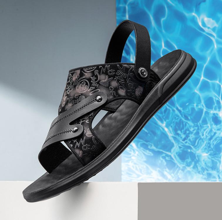 PANTOFOLA D’ORO Sandali slip on estivi punta aperta da uomo pantofola morbida casual spiaggia pump scarpe papà