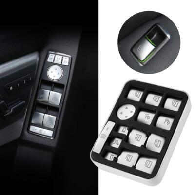 Mercedes Window Button Door Armrest Power Window Switch Button Trim Cover Sticker For Mercedes Benz GLK ML GL A B C E G Class W204 W212 W246 – WODOFO GDR Mercedes Accessories - Foto 8