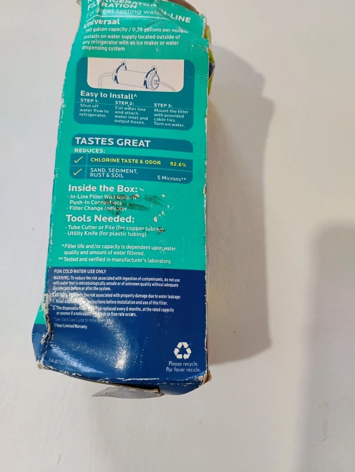 2 NEW 3M Filtrete Universal In Line Refrigerator Filter 6 Months 4IL-CTO-S01 - Image 2 of 2