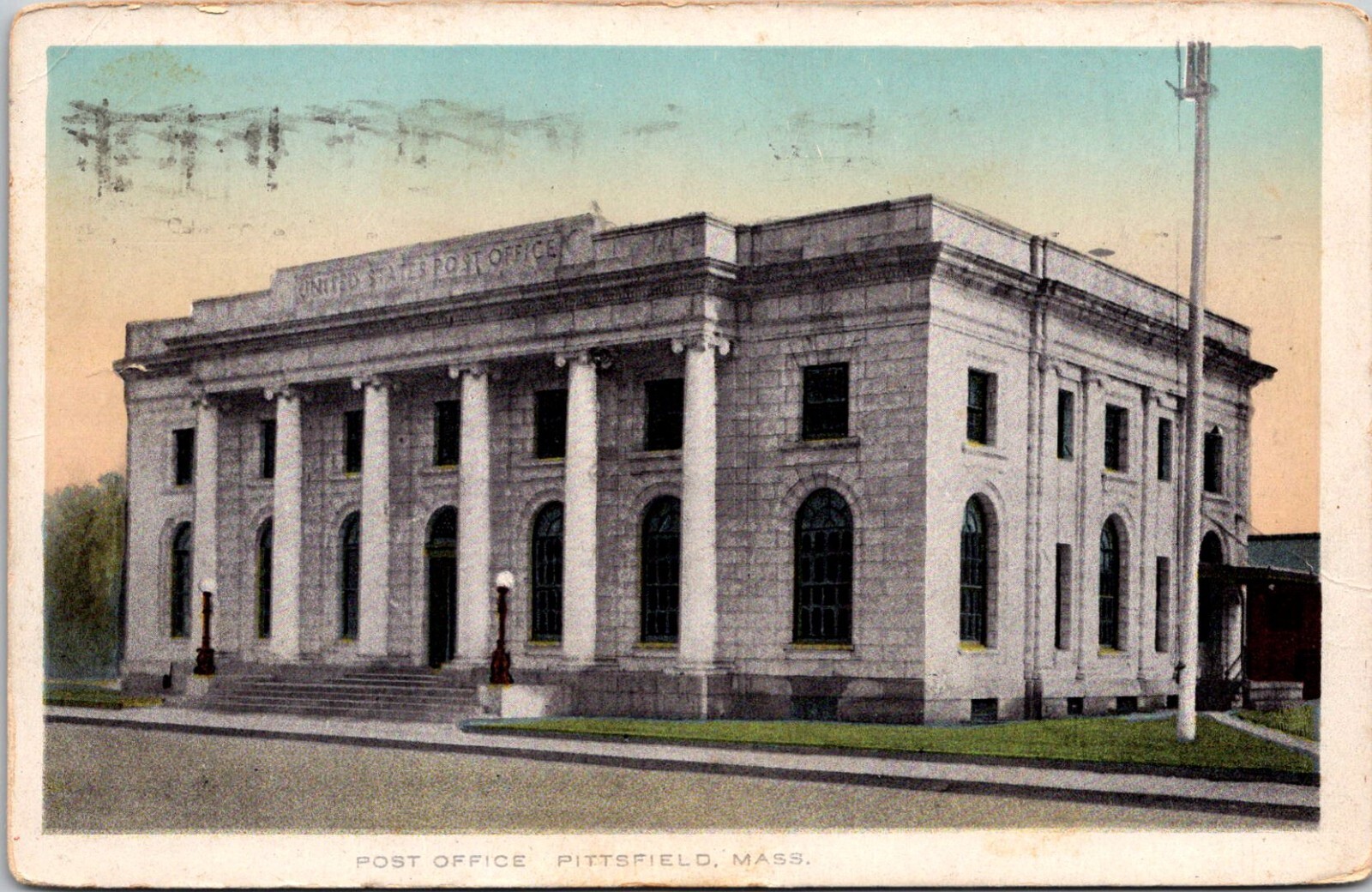 Pittsfield Massachusetts MA Post Office Berkshire County c1910s