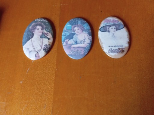 Vintage 1973 Ladies Pocket Mirrors Lot Of 3
