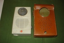 Vintage RCA Victor PT-1 Six Transistor Radio - Cream Colored -1950 s, w/ case