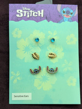 Disney Stitch Fashion Stud Earring Set 3 Pair Sensitive Ears
