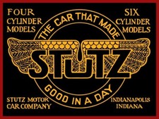 Stutz Motorcars Of Indianapolis New Metal Sign 9 X 12 - Free Shipping