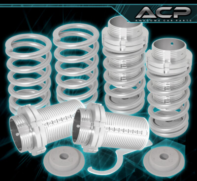 For 89-99 Eclipse Adjustable Lower Spring Coilovers Sleeves +Number Scale Silver