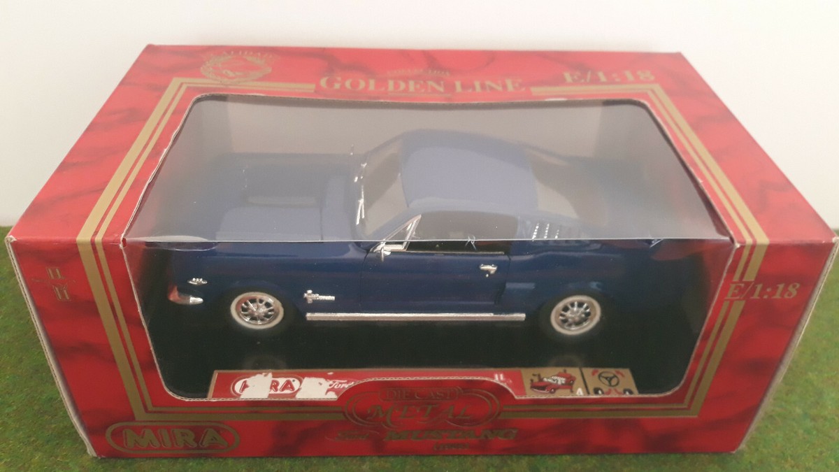 Ford Mustang 1965 Coupé Fastback Miniature Mira 1/18 Bleu Outremer - Super état
