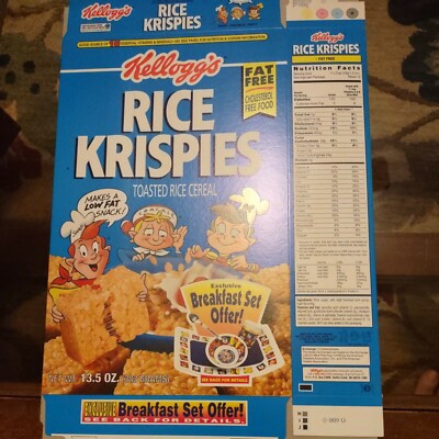 1996 Rice Krispies Kellogg's ~New Unused~Exclusive  Breakfast Set Offer