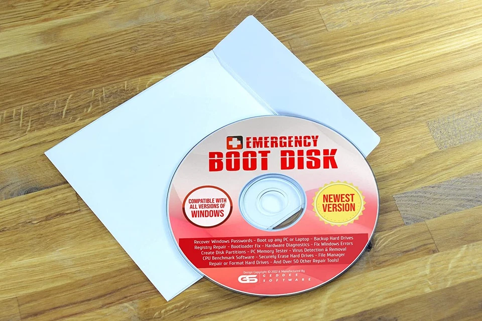 Emergency Boot Disk For Windows PC Repair DVD Tool Plug Play Win XP Vista 7 8 10 - Image 2 of 2
