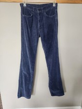 VTG 80'S 1982 LEVIS CORDUROY PANTS NAVY WHITE  BLACK TAG SIZE 32x34 TALON USA