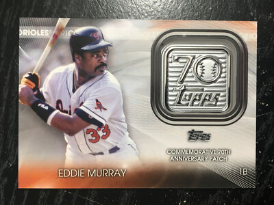 2021 Topps Update #T70P-EM Eddie Murray 70th Anniversary Patch Baltimore Orioles