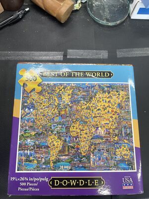 Dowdle Best of the World Jigsaw Puzzle 500pc Opened Box Sealed Pieces P-015