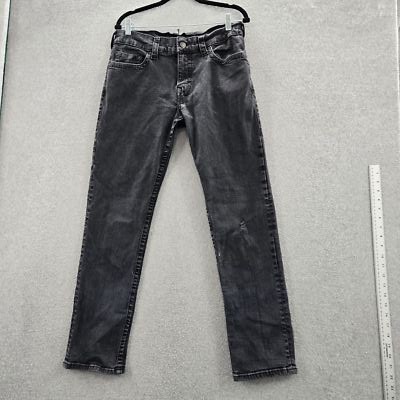 True Religion Men Jeans 32 Black Denim 29'' Inseam Distressed READ