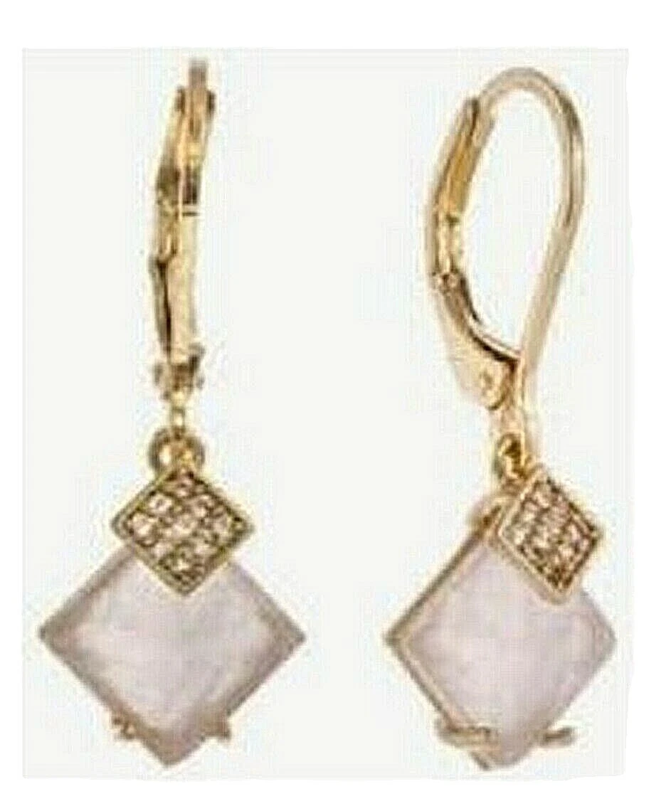 Никелевые кварцевые модные серьги