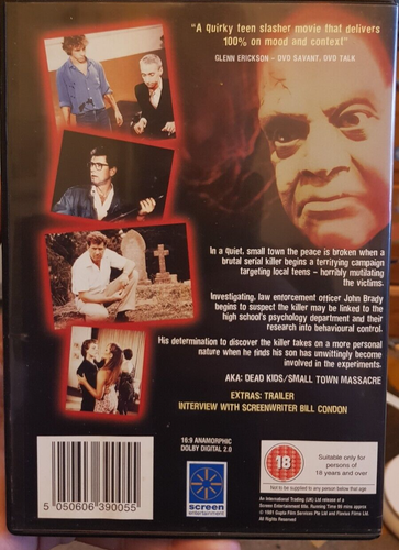 Strange Behaviour DVD (Aka Dead Kids) in excellent condition, free P&P - Picture 2 of 2