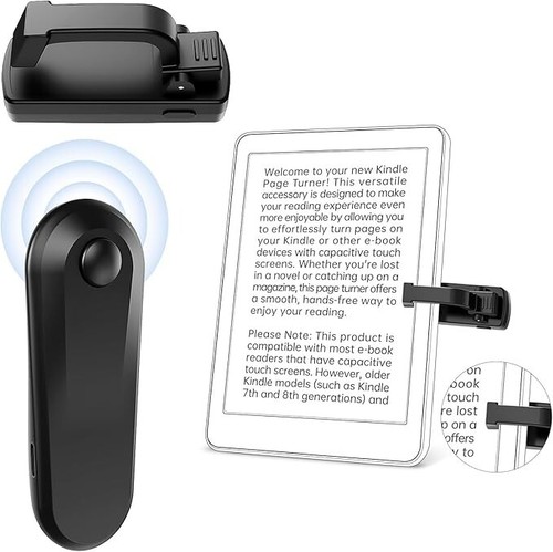 Remote Control Page Turner for Kindle Paperwhite with No Text Blocking & Margin