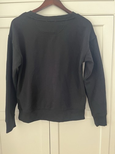 Calvin Klein women Fleece Crewneck Sweatshirt size S black cotton blend - Picture 3 of 5