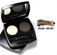 SET of 2 Avon PERFECT EYEBROW KIT ~ BLONDE ~ Powder, Wax & Dual Side Applicator