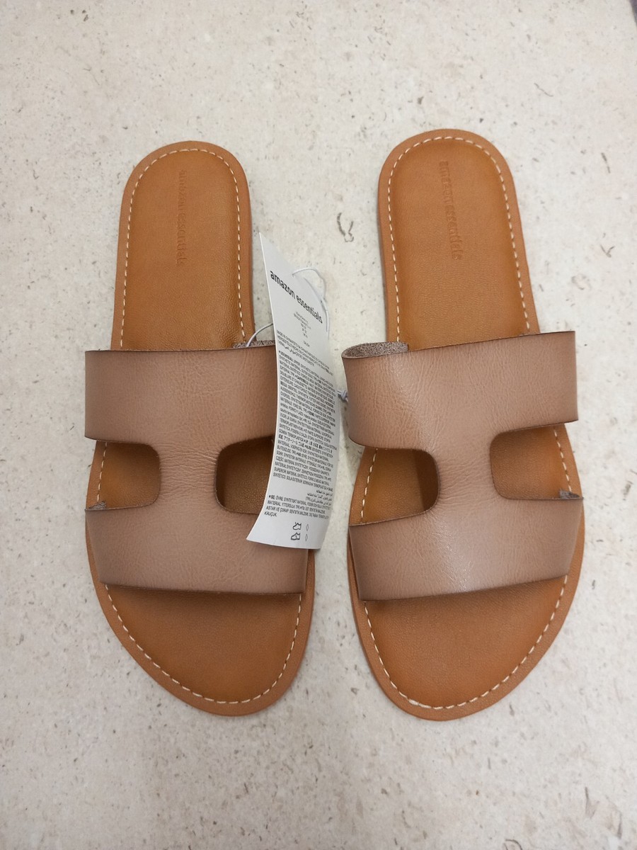 Womens Amazon Essentials H Strap Flat Sandals Sliders