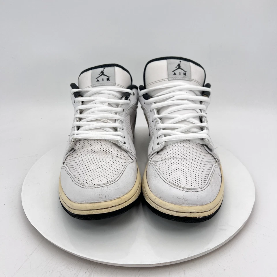 Nike Air Jordan 1 Phat Retro Bajo Hombres Talla 11 338145-110 Blanco Antracita Zapatos Foto 4 de 4