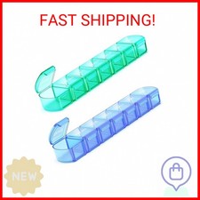 Extra Large Pill Organizer 2 Pack, XL Pill Box 7 Day, Weekly Pill Case with Larg