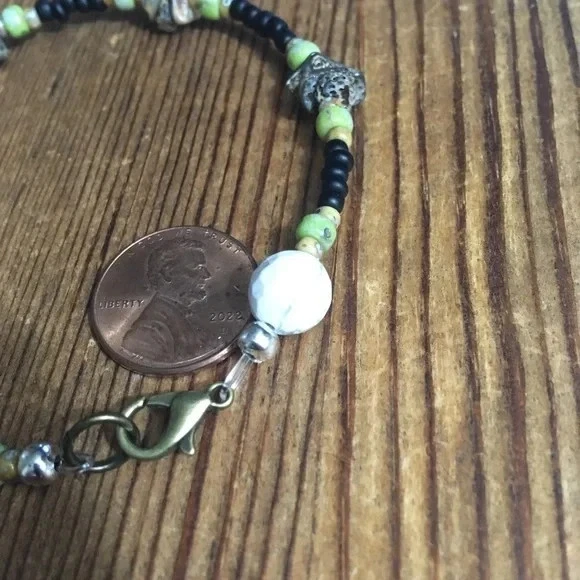 Pulsera de cuentas con pepita de 8 pulgadas para hombre, pulsera de cuentas para hombre, hecha a mano Foto 3 de 4