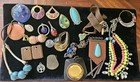 Junk Jewelry Job Lot Pendants Enamel Glass Resin Mixed Craft Upcycle 25p Vtg/Mod — photo 5