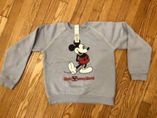 Walt Disney World Mickey Mouse Child Sz Large 11/12 Sweatshirt Baby Blue