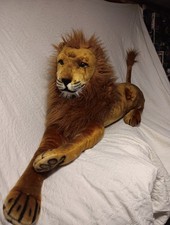 Melissa  Doug Lion Plush Jumbo Life Like Animal Huge 6ft With Tail EXCELLENT