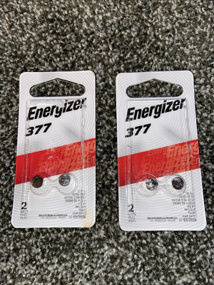 Energizer Battery 377, Two Packs Of Two 