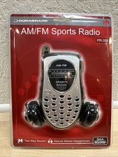 Durabrand AM/FM RADIO Sports Am Fm PR-355 Deluxe Stereo Headphones Sealed Radio