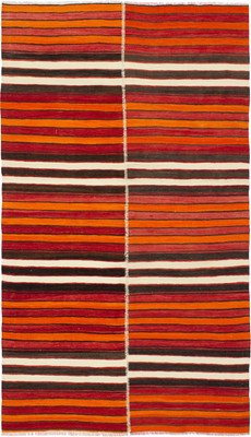 Traditional Vintage Hand Woven Carpet 5'7'' x 10'1'' Wool Kilim Area Rug