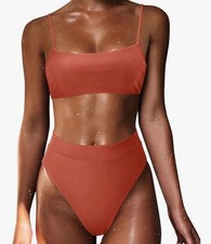 Bikini Rust Orange 2 Piece Set NWOT Size M