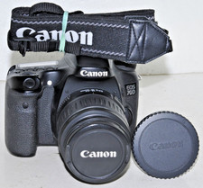 Canon EOS 70D 20.2 mp Digital SLR Camera w/ strap, charger, caps, 16gb SD card