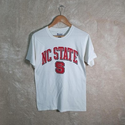 Champion NC State Wolfpack T-Shirt Herren Small weiß Print Logo PA886