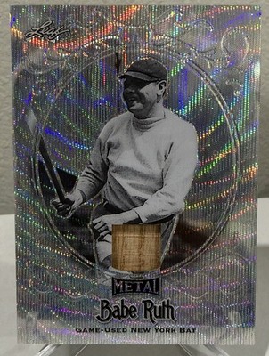 2019 Leaf Metal Babe Ruth #SB-03 Babe Ruth NY Yankees Game Used Bat Relic # 5/7