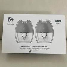 BELLABABY BLA8039 Double Wearable Cordless Breast Pump Gray 2 Pumps