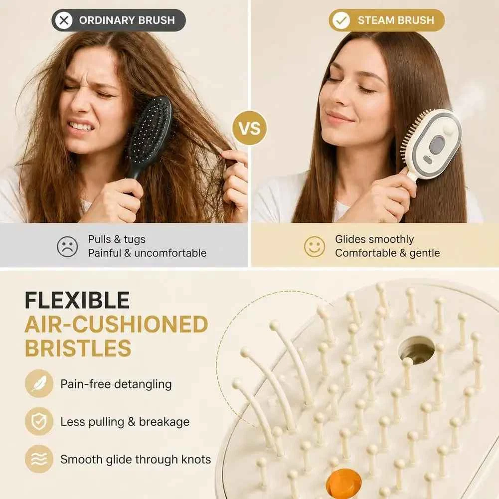 2026 New Electric Steam Brush, Electric Steam Brushs for Hair, Rechargeable USA
