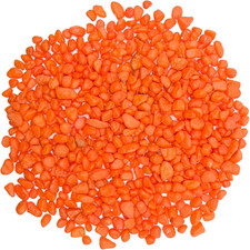 Orange Pebbles for Crafts, 0.9 Pound Natural Polished Aquarium Gravel, Decorativ