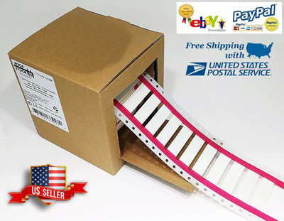 Heat Shrink Wire Labels 500 White 10-2 AWG Ladder 16x29mm Printable 3:1 600V