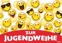 Jugendweihe GlüCkwunschkarte Mit Umschlag Smileys Zur Jugendweihe Querformat