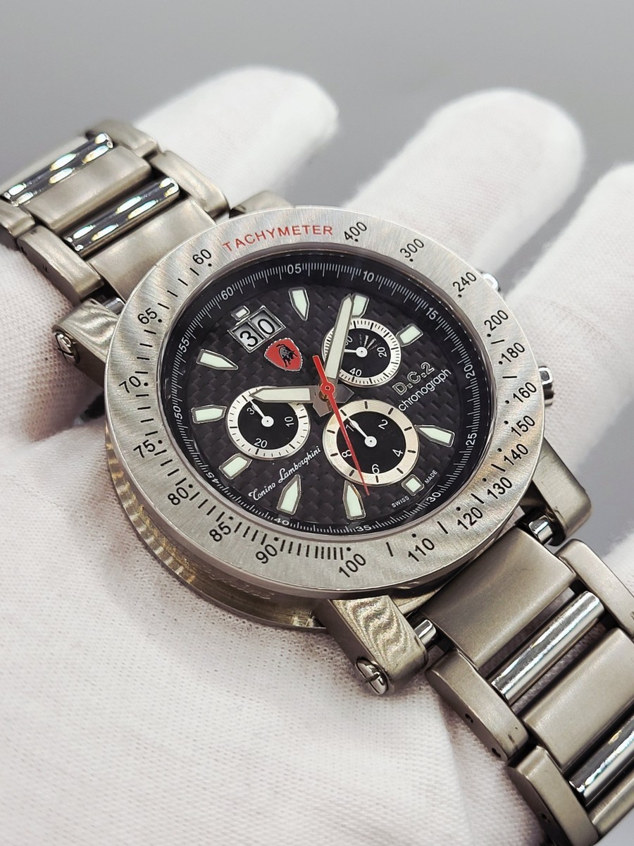 😍Swiss Rare [NEW] Tonino Lamborghini D.C.2 45mm CHRONO Tachometer